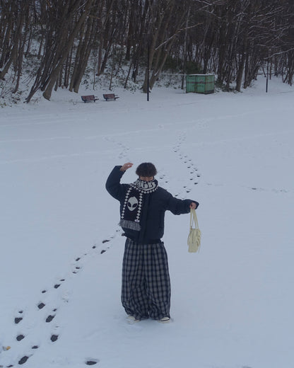 ワイドレッグチェックパンツ TN0311