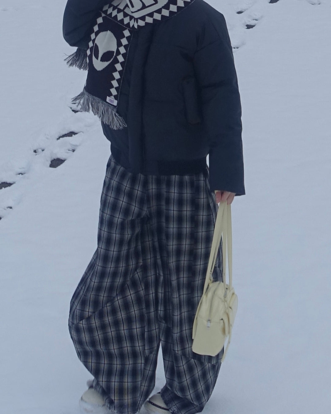 ワイドレッグチェックパンツ TN0311