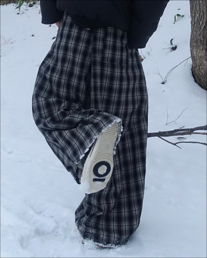 ワイドレッグチェックパンツ TN0311