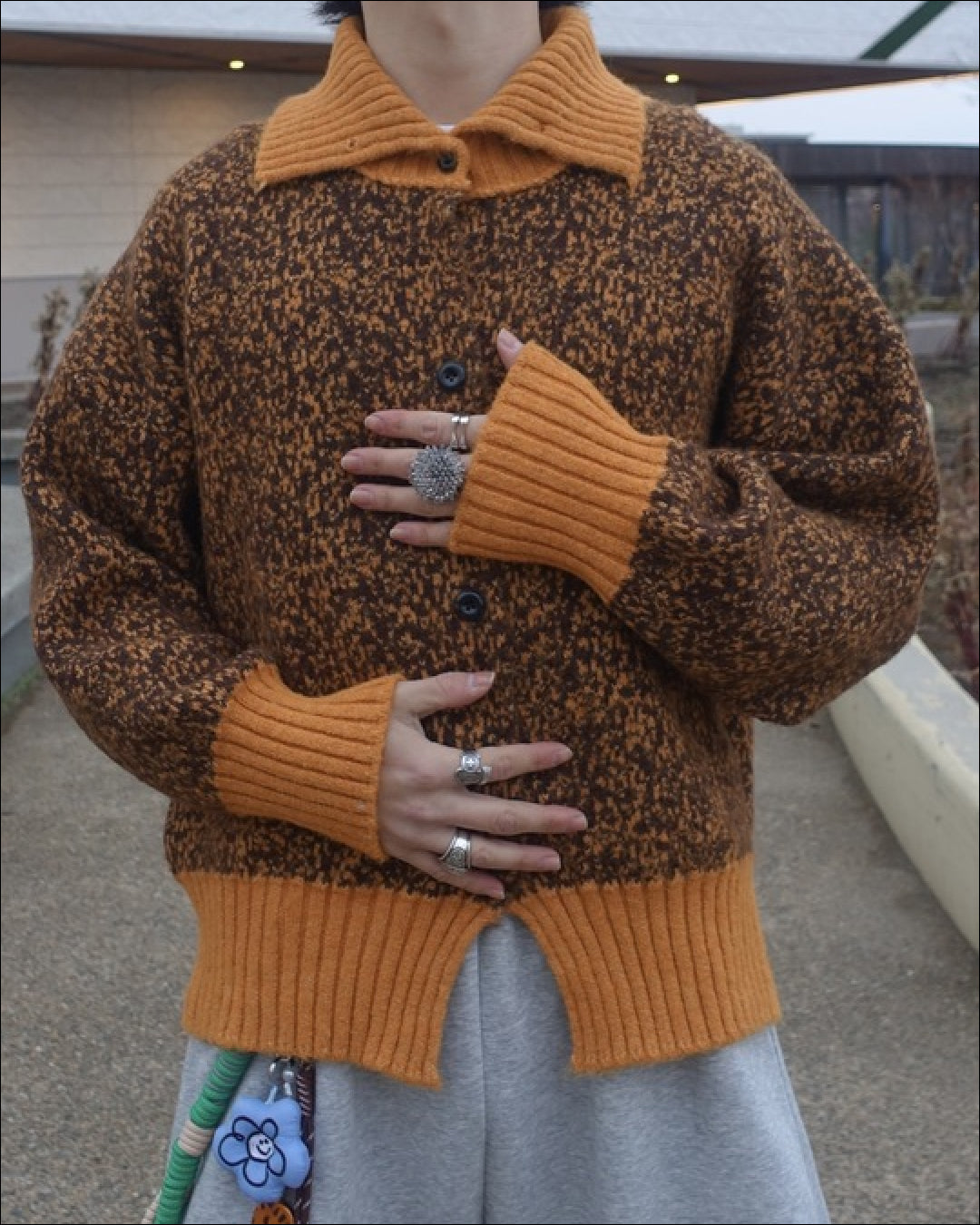 ハイネックボタンニット TN0313