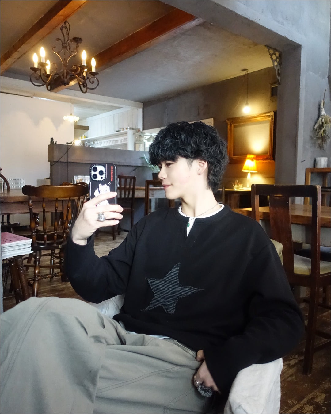 スターロゴクロップドTシャツ TN0353
