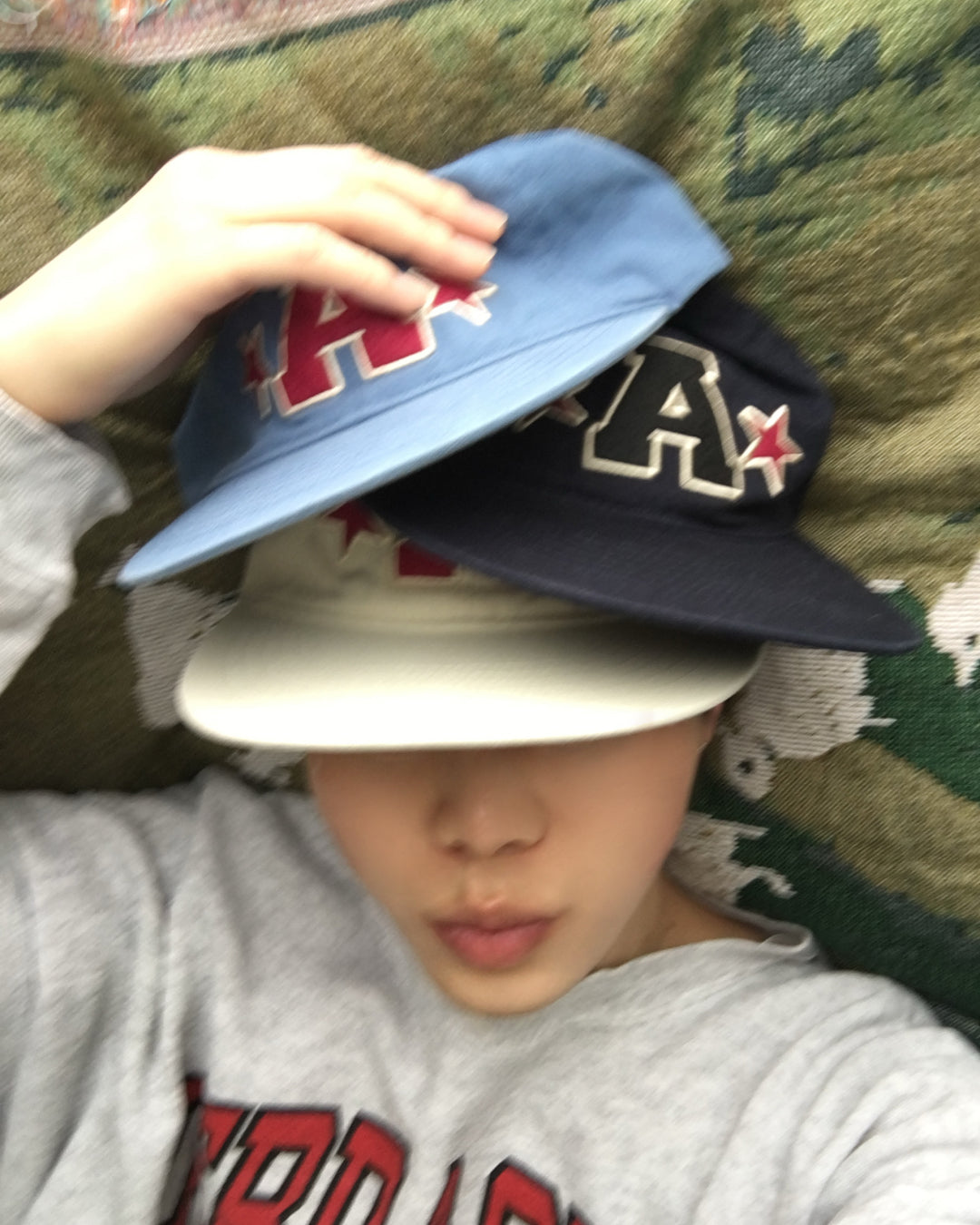 Aロゴスター刺繍キャップTN0355