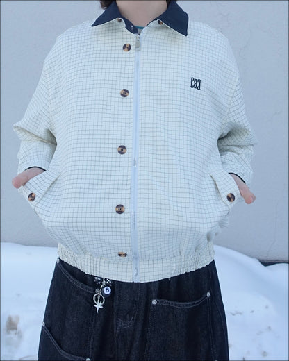 チェック柄ショートジャケット TN0378