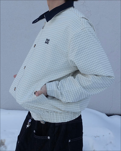 チェック柄ショートジャケット TN0378