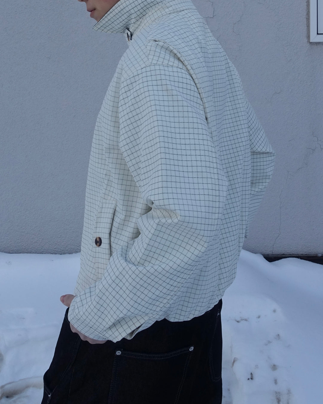 チェック柄ショートジャケット TN0378