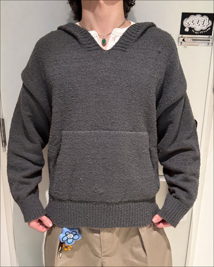 【即納】Vネックニットパーカー TN0384