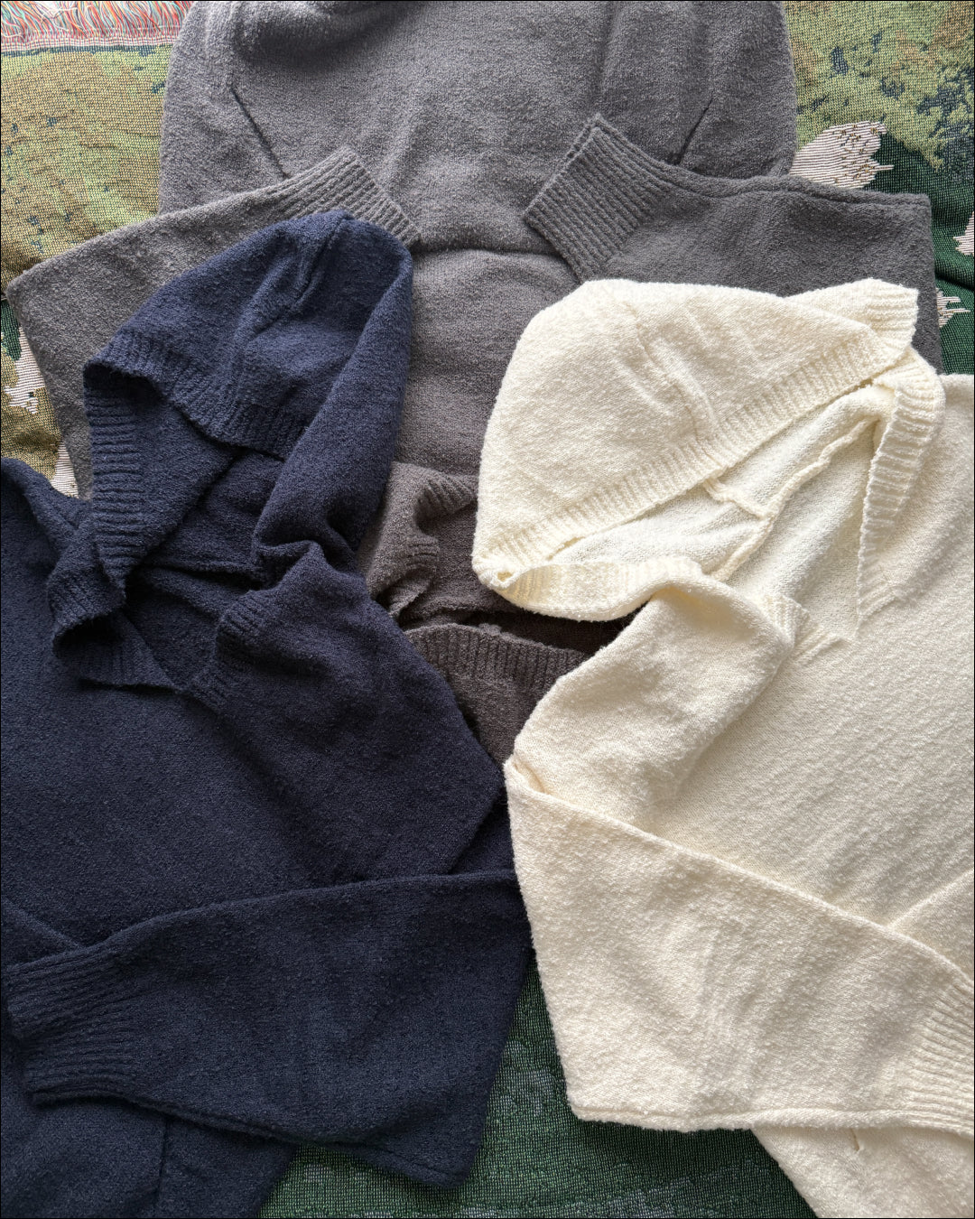 【即納】Vネックニットパーカー TN0384