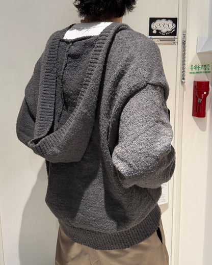 【即納】Vネックニットパーカー TN0384