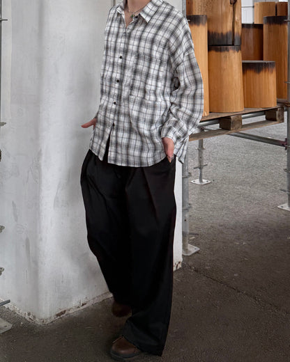 オーバーチェックシャツTN0417