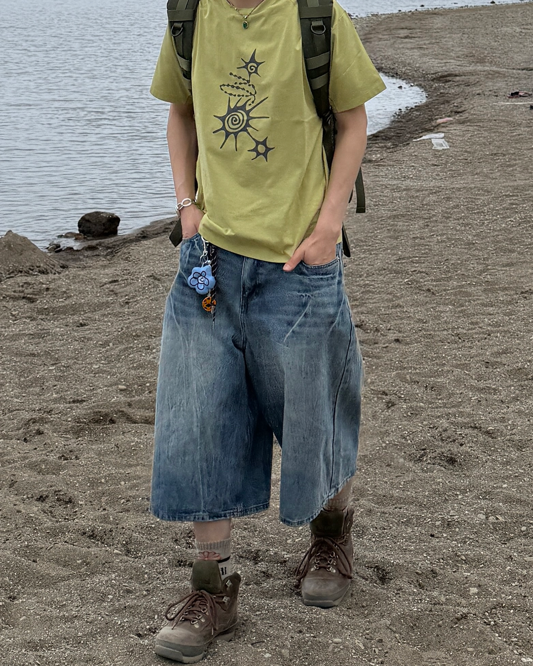 ドライバルフラワーグラフィックTシャツ TN0478