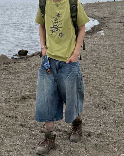 ドライバルフラワーグラフィックTシャツ TN0478