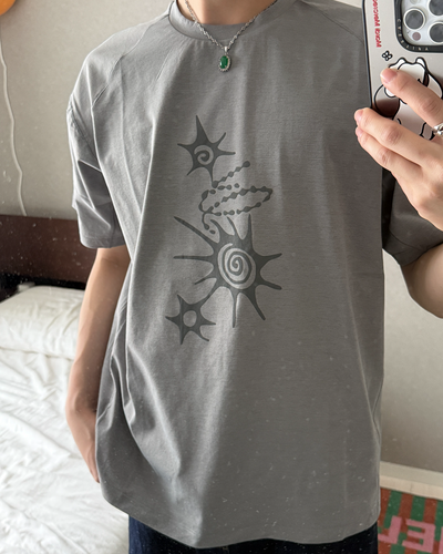ドライバルフラワーグラフィックTシャツ TN0478
