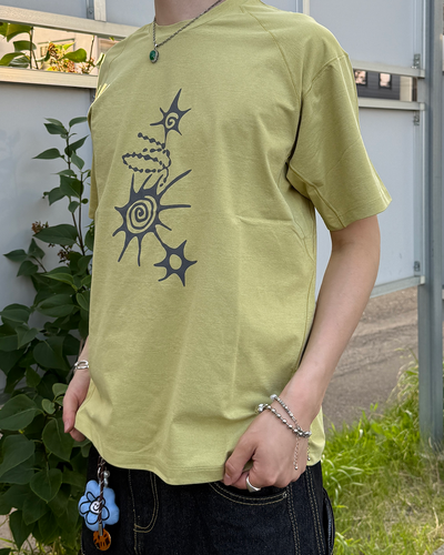 ドライバルフラワーグラフィックTシャツ TN0478