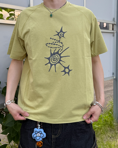 ドライバルフラワーグラフィックTシャツ TN0478