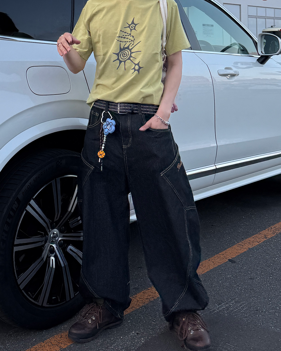 ドライバルフラワーグラフィックTシャツ TN0478
