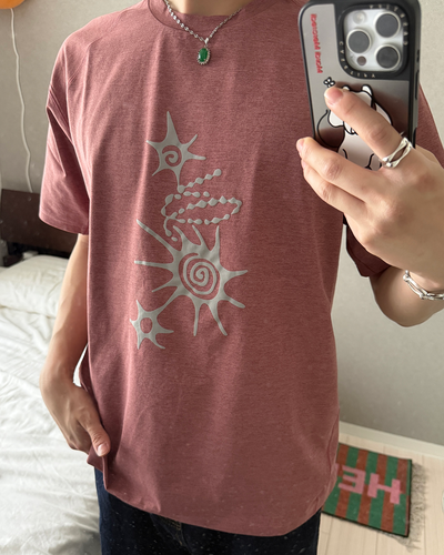 ドライバルフラワーグラフィックTシャツ TN0478