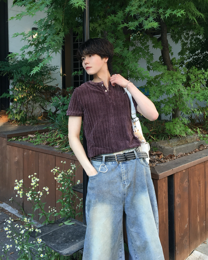 ウォッシュドヘンリーTシャツ TN0509