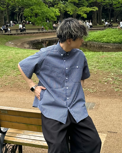アトリエgg⭐︎半袖チェックシャツ(2) アトリエgg⭐︎半袖チェックシャツ(2)