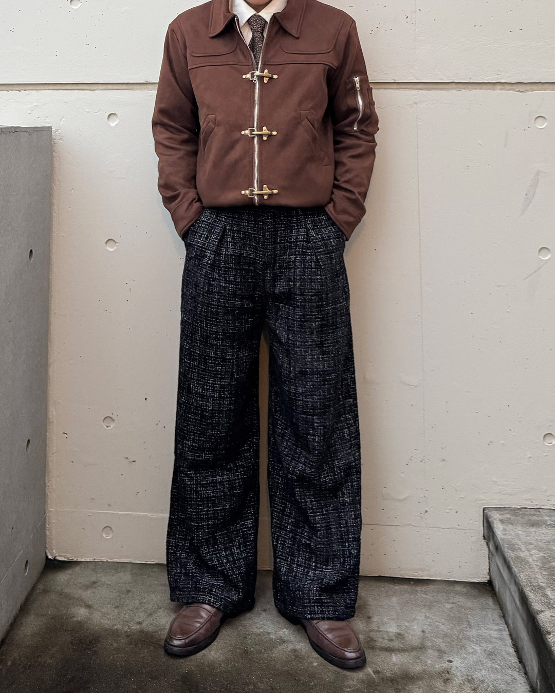 即納】ボックスタックツイードワイドスラックス TO0091 – YOLO（ヨロ