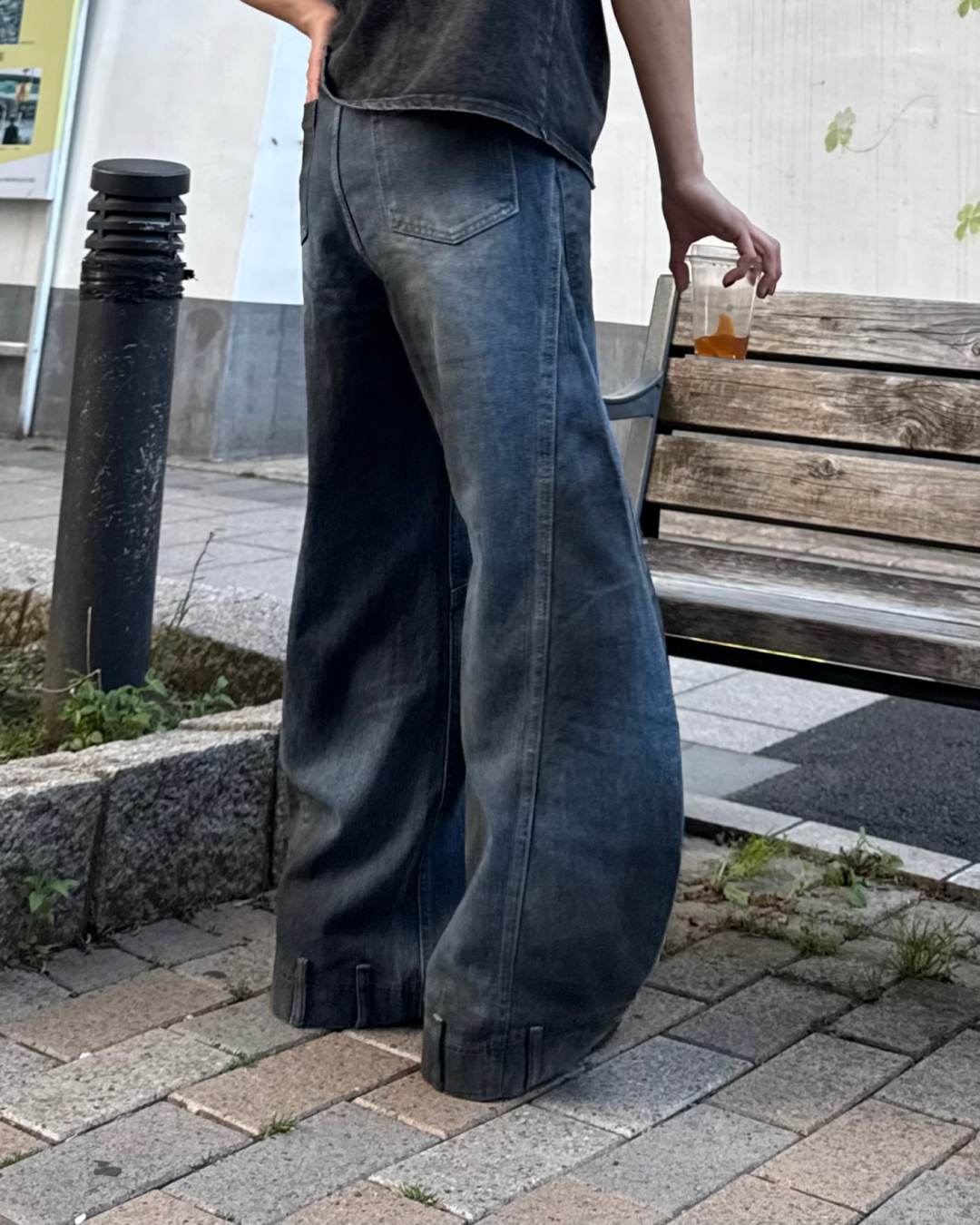 アップサイドダウンダメージウォッシュバルーンデニム TO0193