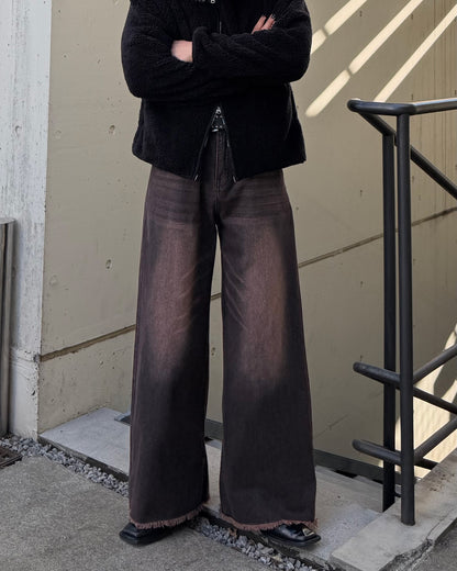 ピンクウォッシュフリンジデニム TO0194