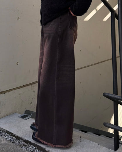 ピンクウォッシュフリンジデニム TO0194