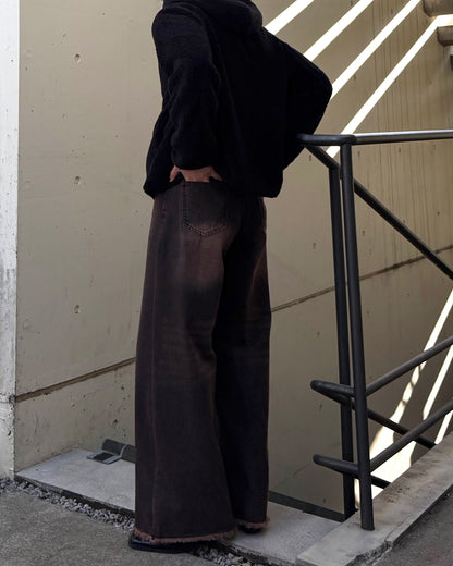 ピンクウォッシュフリンジデニム TO0194