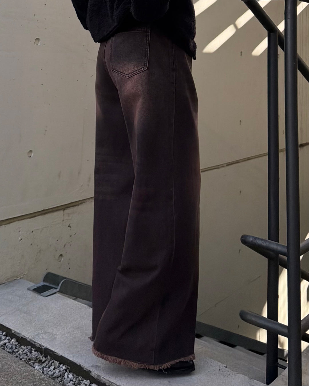 ピンクウォッシュフリンジデニム TO0194