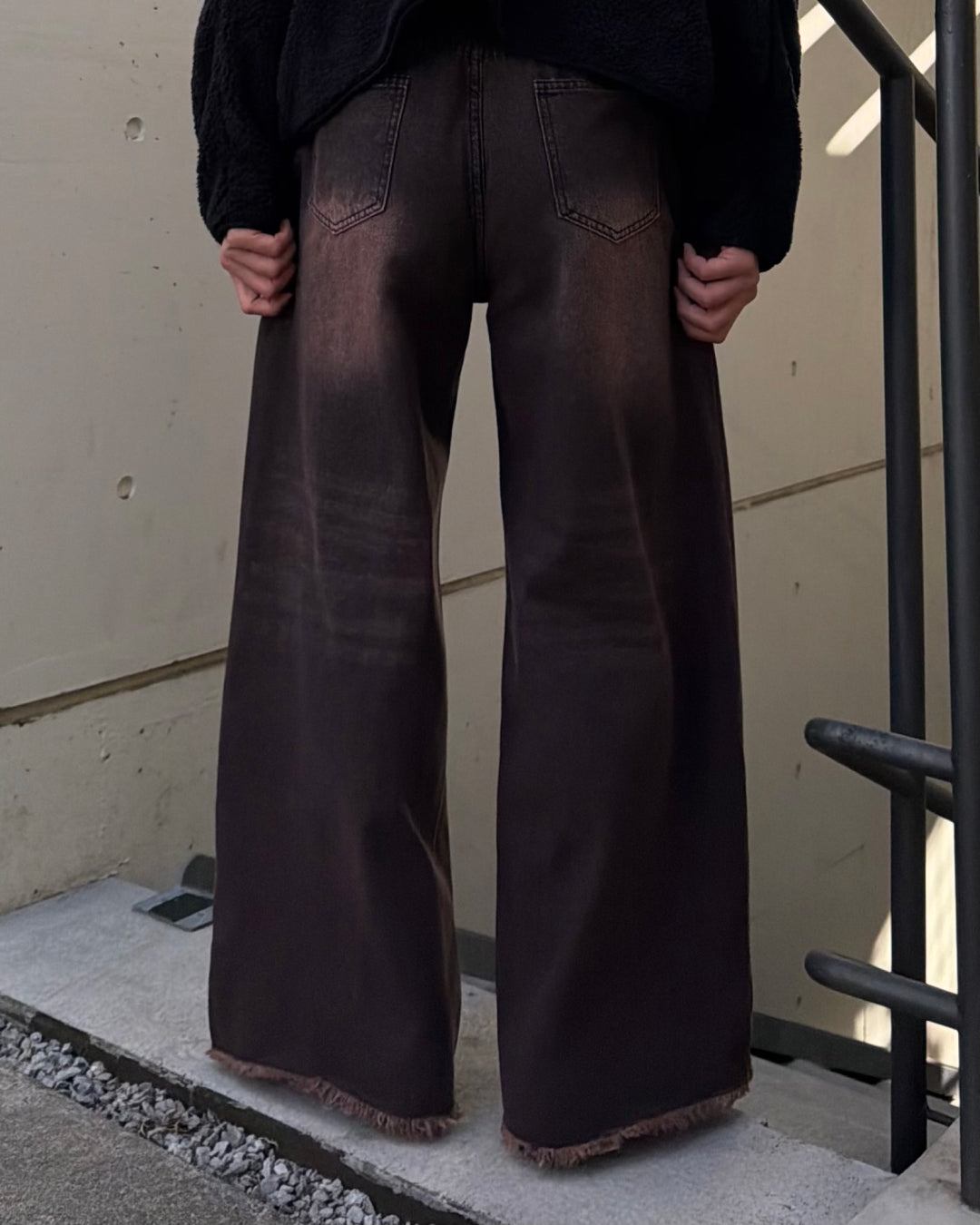 ピンクウォッシュフリンジデニム TO0194