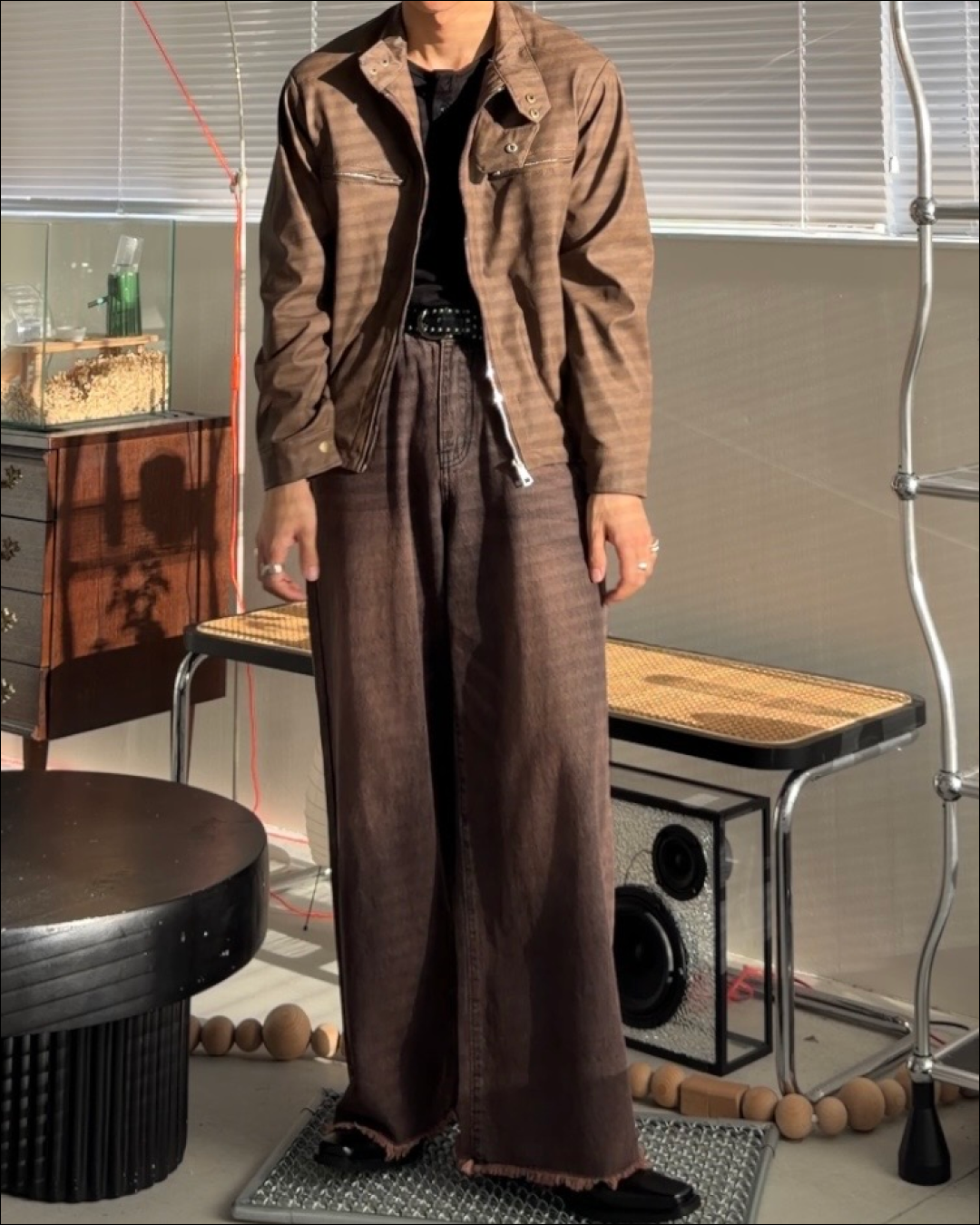 【即納】ピンクウォッシュフリンジデニム TO0194