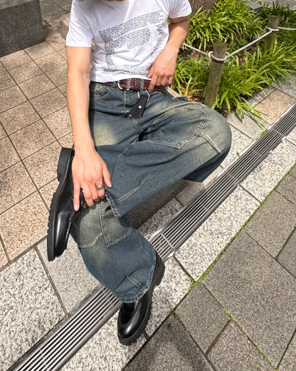 ヴィンテージウォッシュカーゴデニムパンツ TO0500