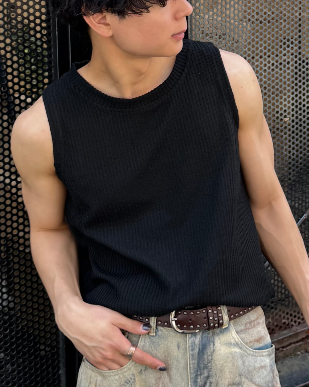 anndememeulemeester タンクトップ リブニットタンクトップ TO1037 anndememeulemeester タンクトップ リブニットタンクトップ TO1037