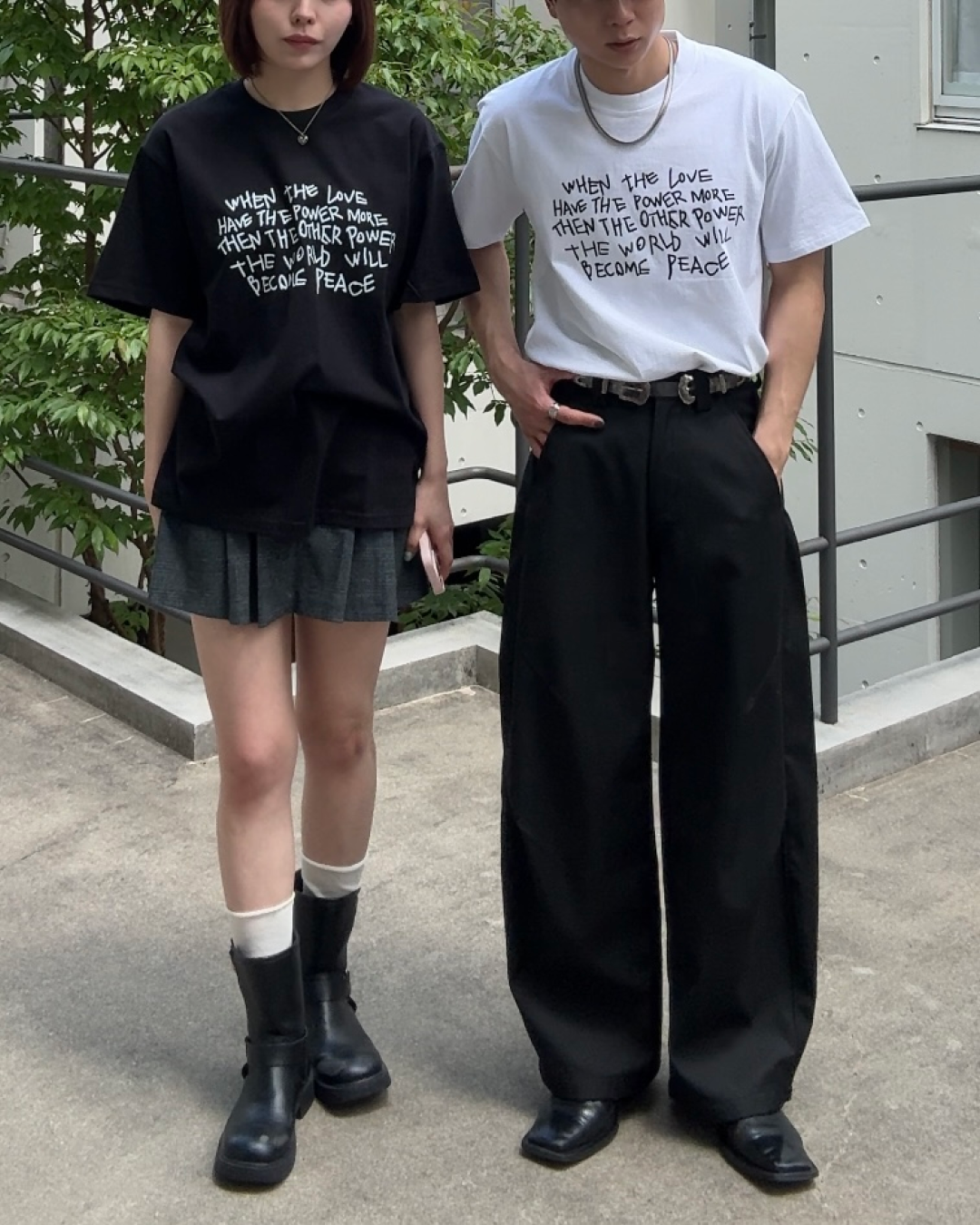 ユニセックスレタリングプリントTシャツ TO1040