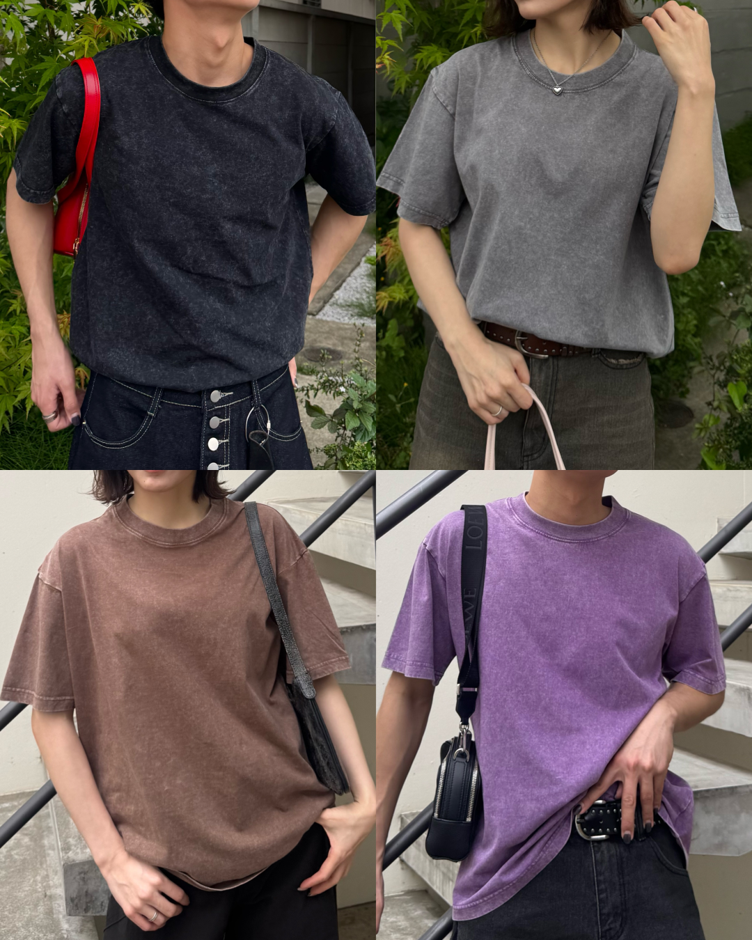 4カラーピグメントウォッシュTシャツ TO1070