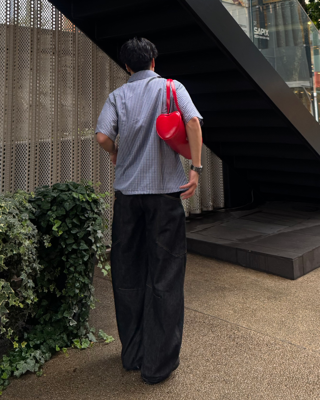 ドローコードチェックシャツ TO1097