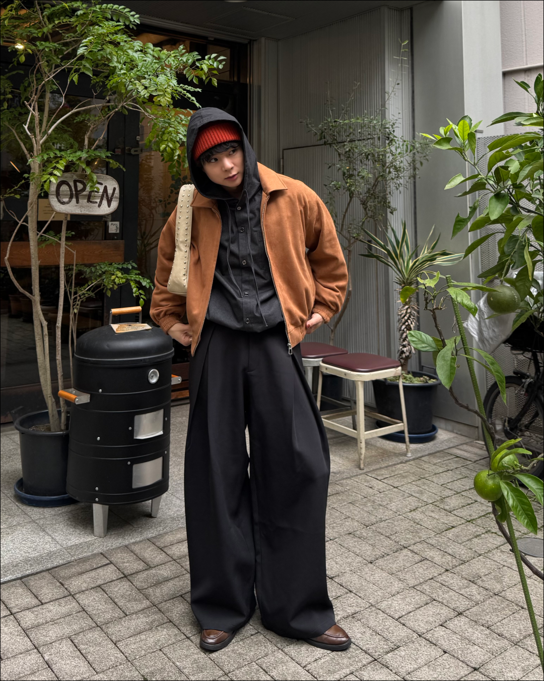 【即納】クロスタックワイドスラックス TO1148