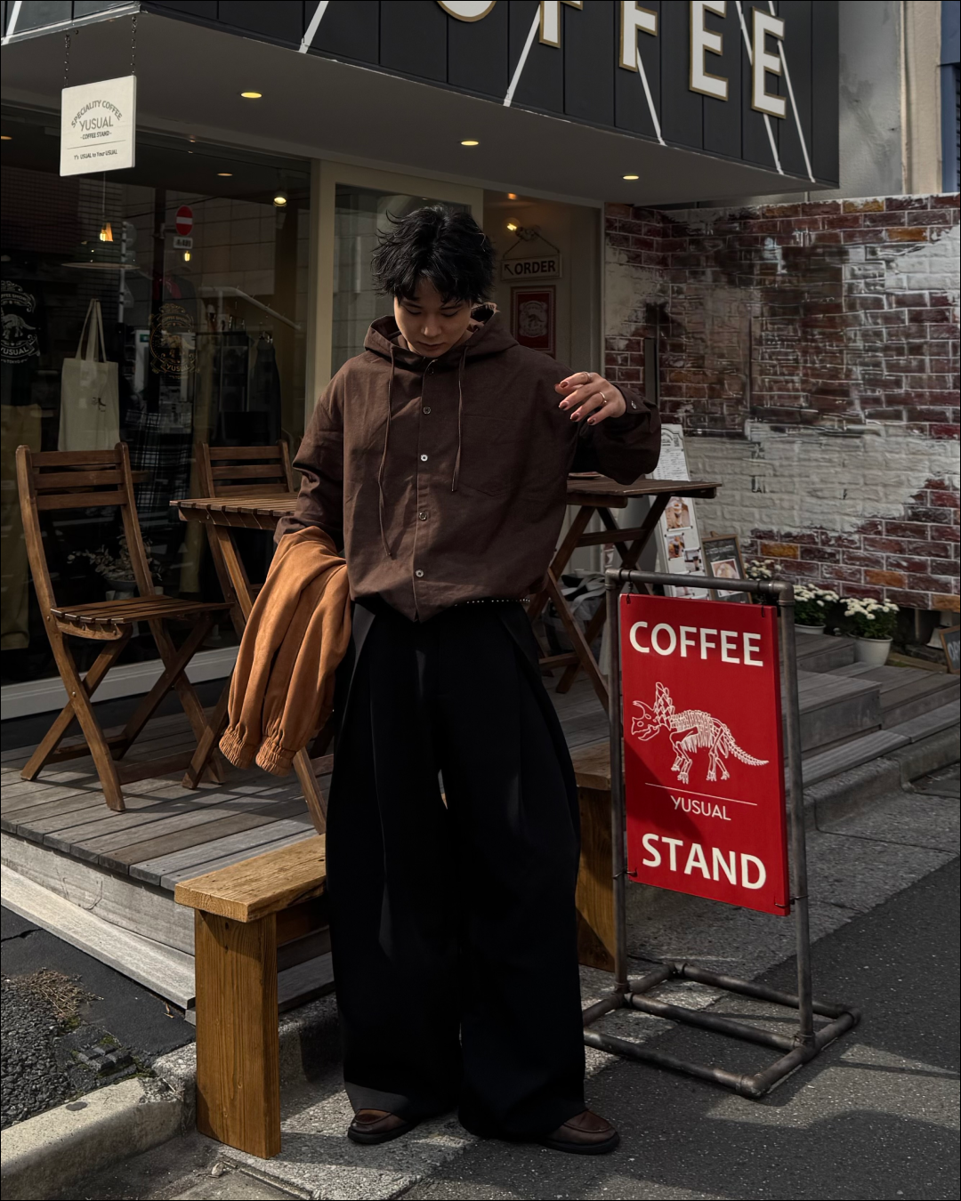 【即納】クロスタックワイドスラックス TO1148