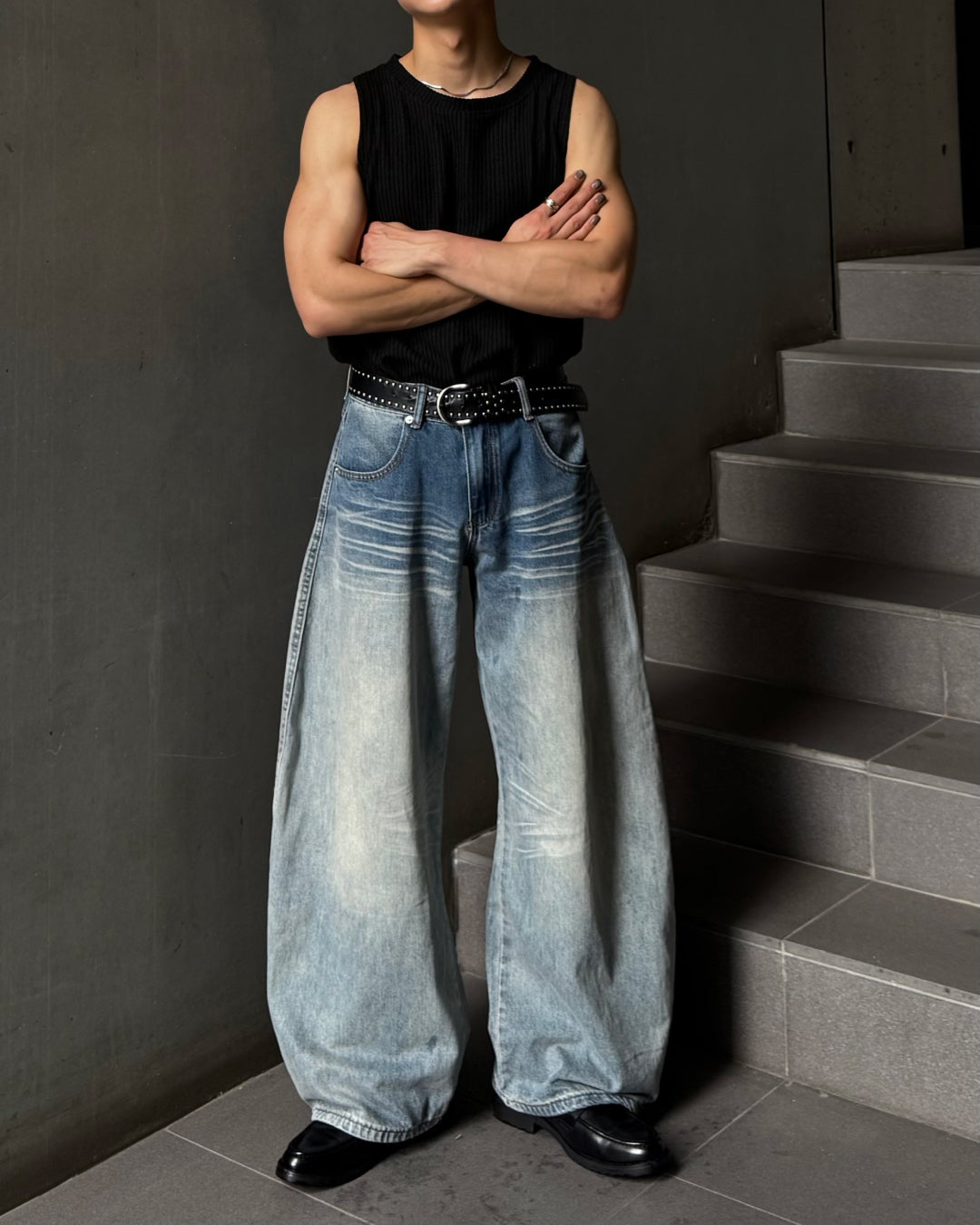 デザインウォッシュカーブデニム TO1318