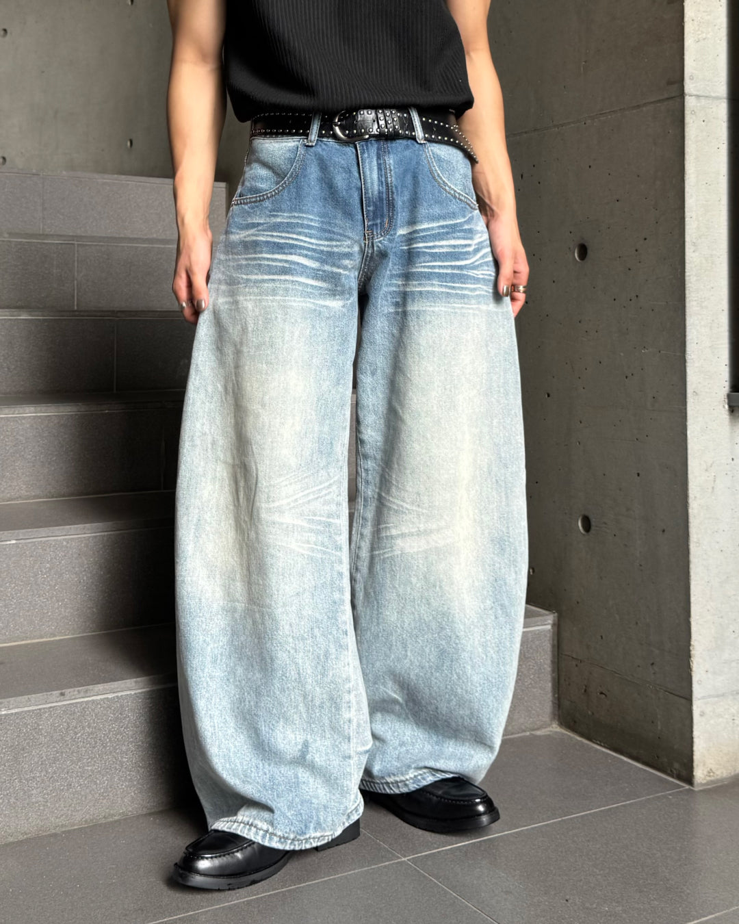 デザインウォッシュカーブデニム TO1318