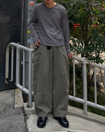 ユニセックスビッグポケットカーブデニムパンツ TO1367