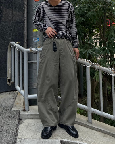 ユニセックスビッグポケットカーブデニムパンツ TO1367