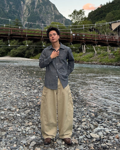 ユニセックスビッグポケットカーブデニムパンツ TO1367