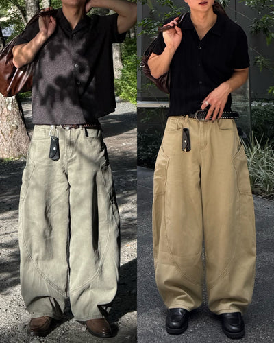 ユニセックスビッグポケットカーブデニムパンツ TO1367