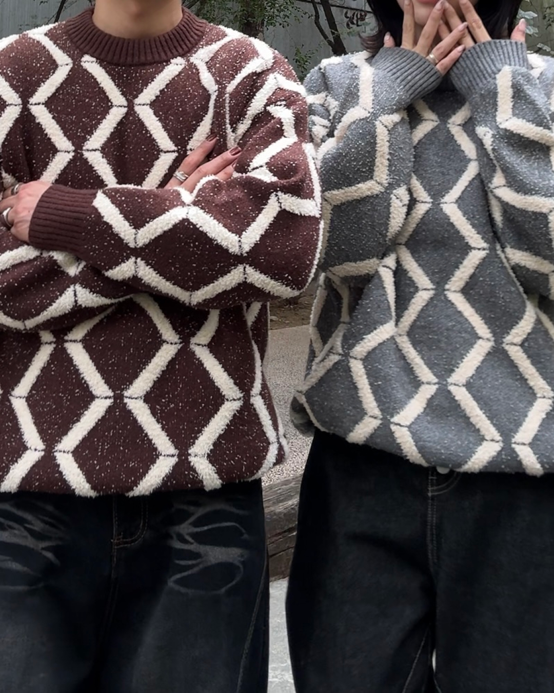 【即納】ユニセックス3カラーネップニット TO5016