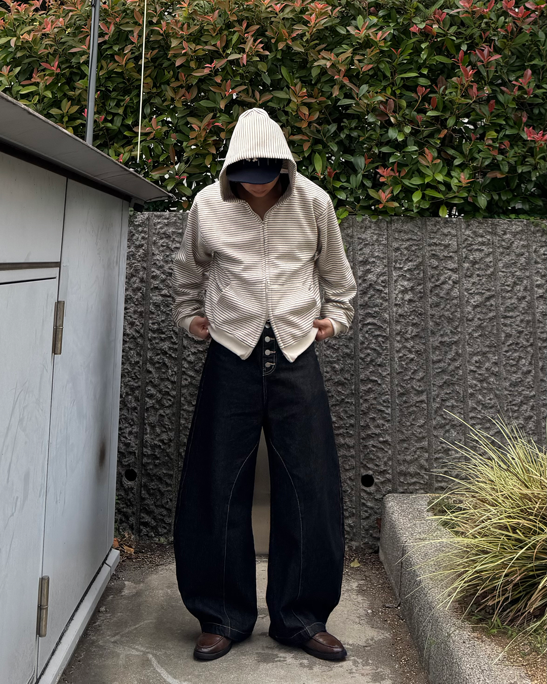 起毛ボーダー短丈ダブルジップパーカー TO1540 – YOLO（ヨロ