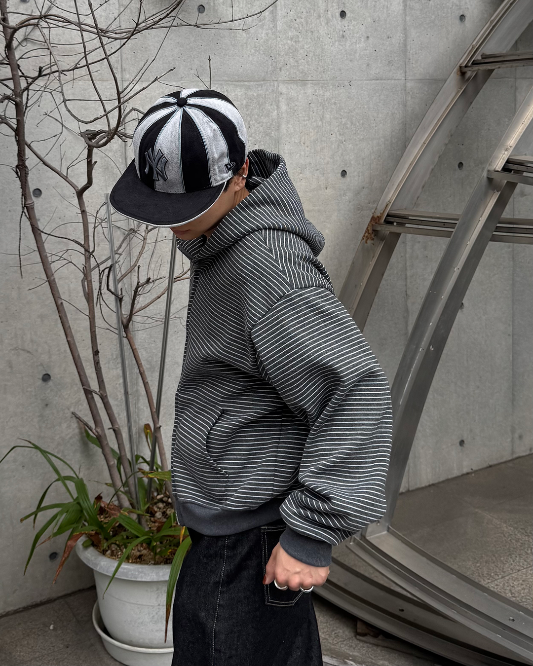 起毛ボーダー短丈ダブルジップパーカー TO1540 – YOLO（ヨロ