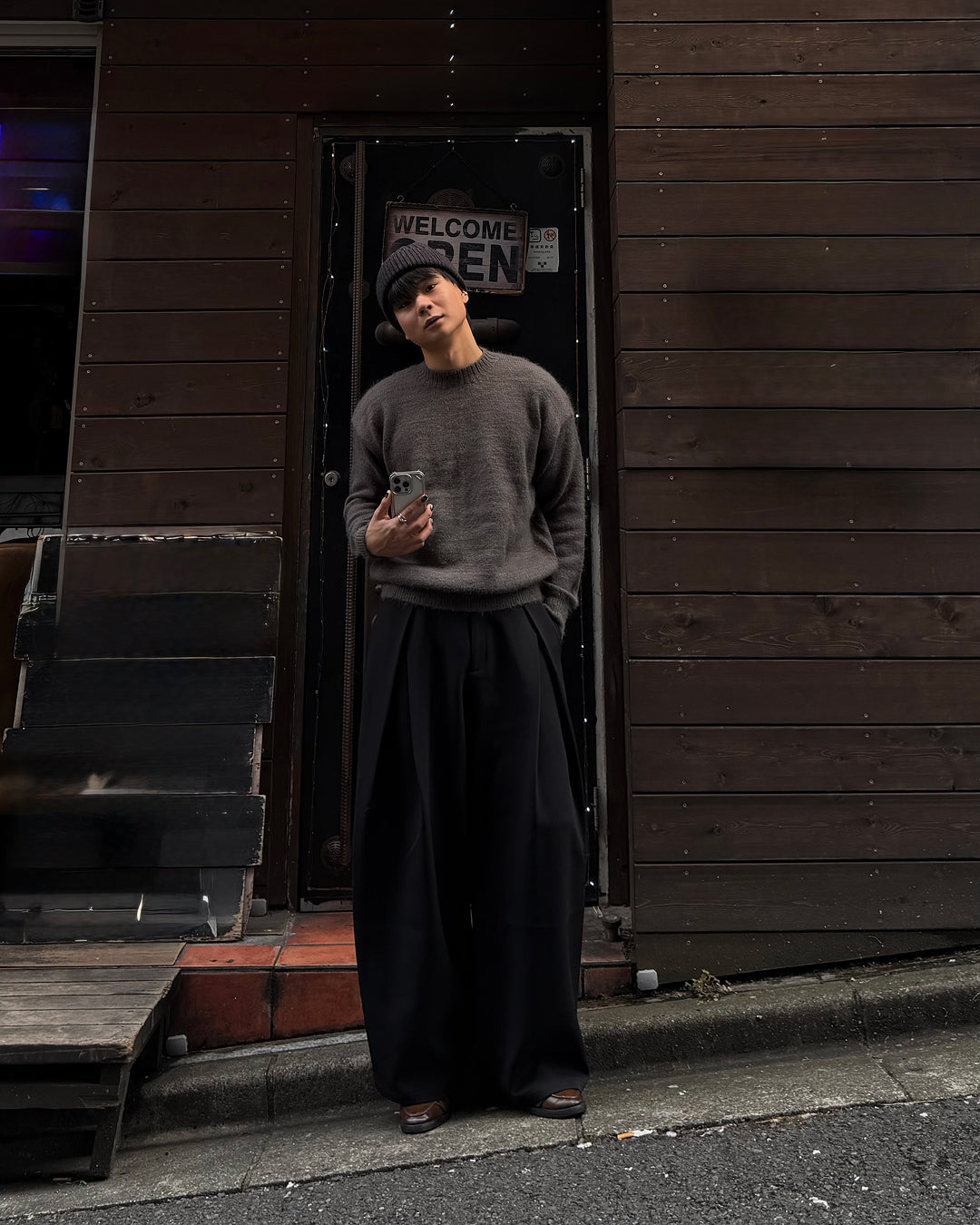 ミックスカラーショートニット TO1554