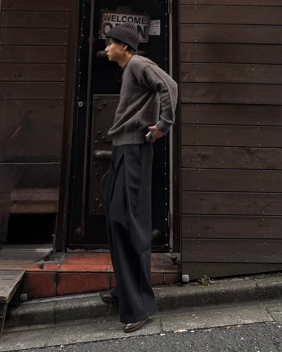 ミックスカラーショートニット TO1554