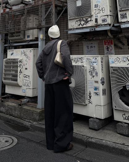 ミックスカラーWジップフードニット TO1555