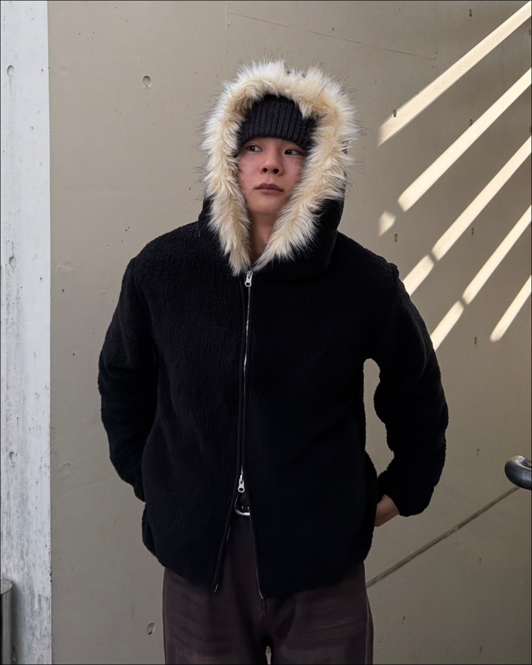 【即納】スプリングファーフードライトボアフリース TO1574